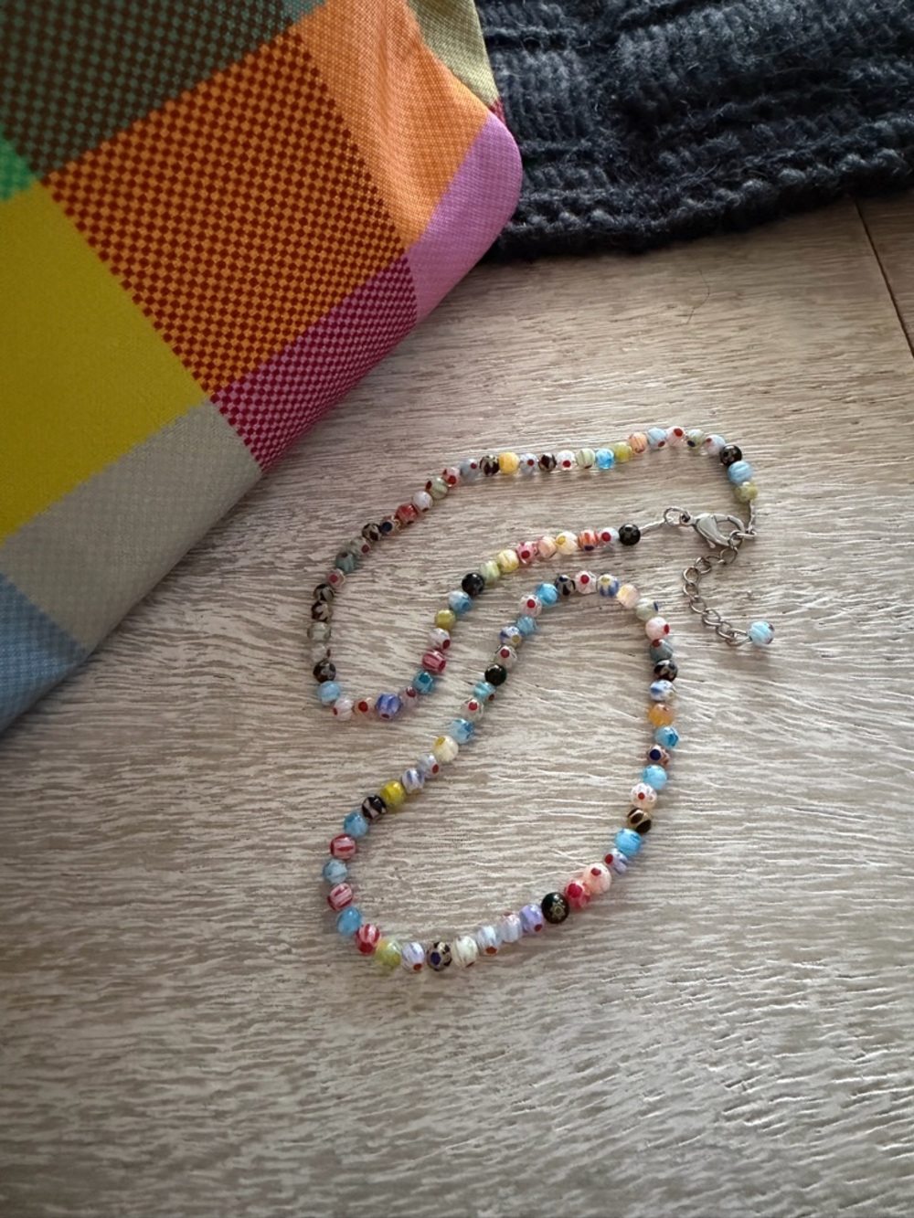 Multicolor Glass Bead Anklet & Bracelet Set - Women's Jewelry NWOT - Picture 3 of 4
